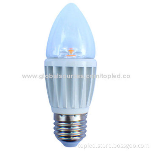 E27 7W LED Candle, 650lm, 2,700K, 80Ra CRI